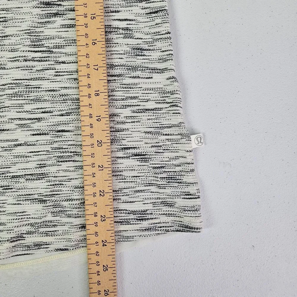 Lululemon Women's M Multicolor Stripe Beat The Heat Short Sleeve Mesh Back Shirt - Picture 11 of 13